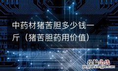 猪苦胆药用价值 中药材猪苦胆多少钱一斤
