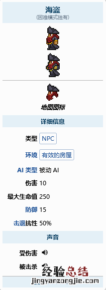 泰拉瑞亚海盗卖什么东西 泰拉瑞亚1.4海盗入住条件