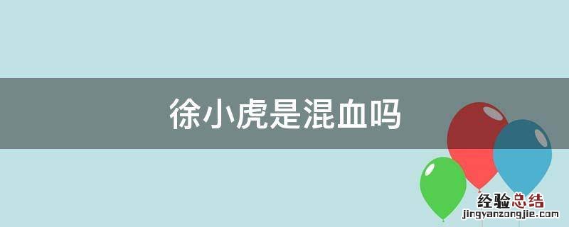 徐小虎是混血吗 徐小虎是谁