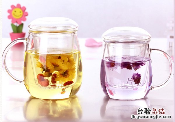 ins风玻璃花茶杯，打造办公室的小资生活