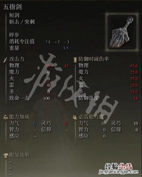 艾尔登法环15分钟 艾尔登法环五指剑怎么拿