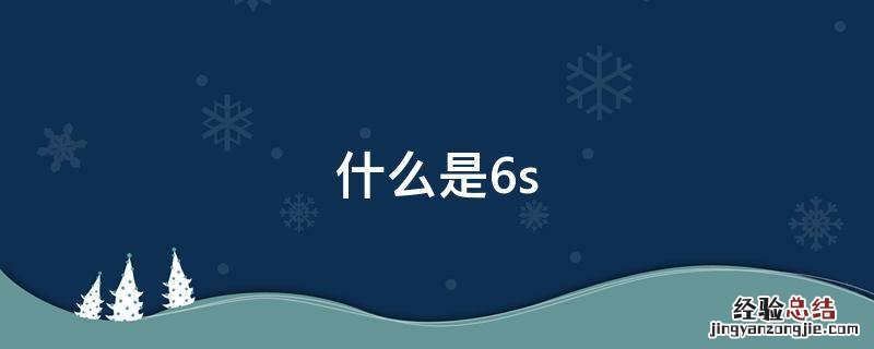 什么是6s 什么是6s管理标准