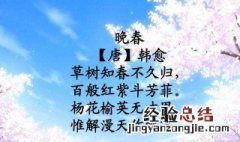 韩愈的晚春中描写百花盛开的句子有哪些 韩愈的晚春中描写百花盛开的句子