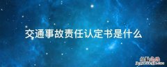 交通事故责任认定书是什么样的图片 交通事故责任认定书是什么