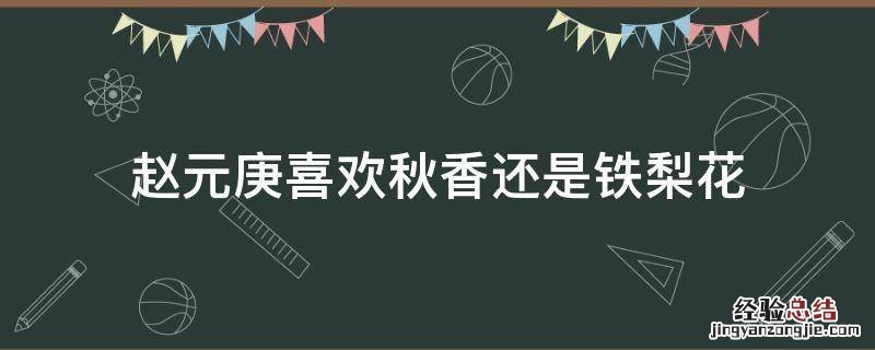 赵元庚喜欢秋香还是铁梨花 赵元庚为什么喜欢秋香