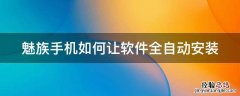 魅族手机怎么设置自动安装软件 魅族手机如何让软件全自动安装