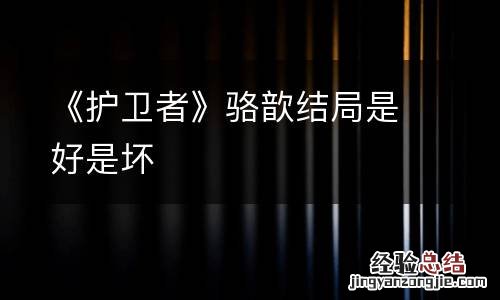 《护卫者》骆歆结局是好是坏