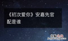 《初次爱你》安嘉先官配是谁
