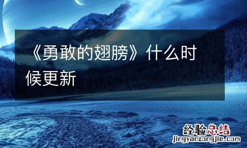 《勇敢的翅膀》什么时候更新
