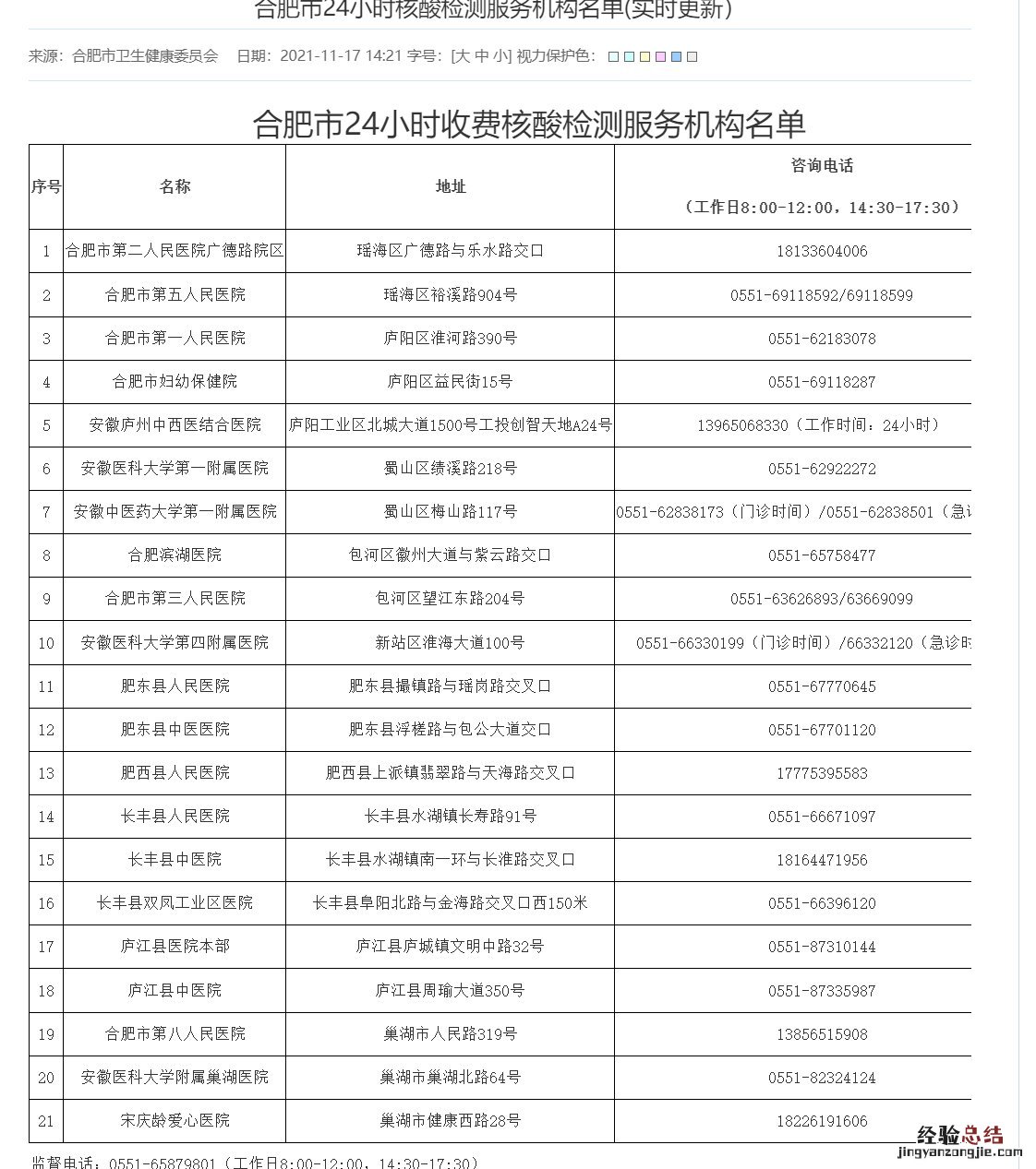 巢湖市晚上可以做核酸的地方 巢湖市晚上可以做核酸的地方在哪