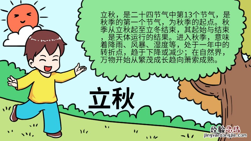 立秋的手抄报简单又好看 立秋的手抄报