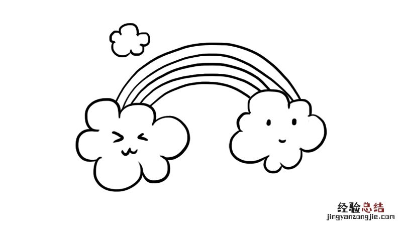 云朵彩虹简笔画 云朵彩虹简笔画图片大全