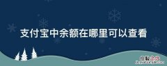 支付宝中的余额怎么查看 支付宝中余额在哪里可以查看