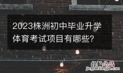 2023株洲初中毕业升学体育考试项目有哪些？