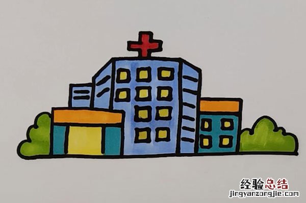 医院简笔画 医院简笔画幼儿园