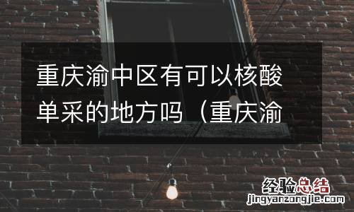 重庆渝中区有可以核酸单采的地方吗现在 重庆渝中区有可以核酸单采的地方吗