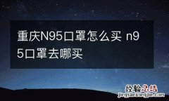 重庆N95口罩怎么买 n95口罩去哪买