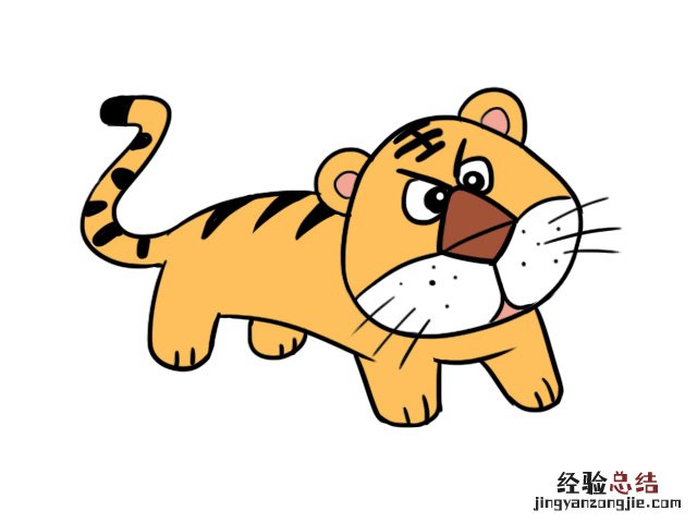 老虎简笔画卡通图片 老虎简笔画