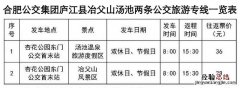 合肥庐江县冶父山汤池公交专线票价是多少？