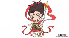 哪吒变身后简笔画 哪吒变身后简笔画 敖丙