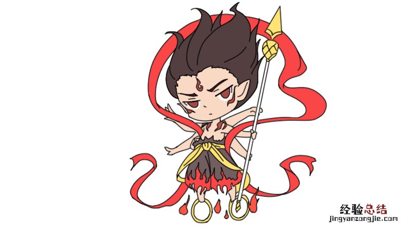 哪吒变身后简笔画 哪吒变身后简笔画 敖丙