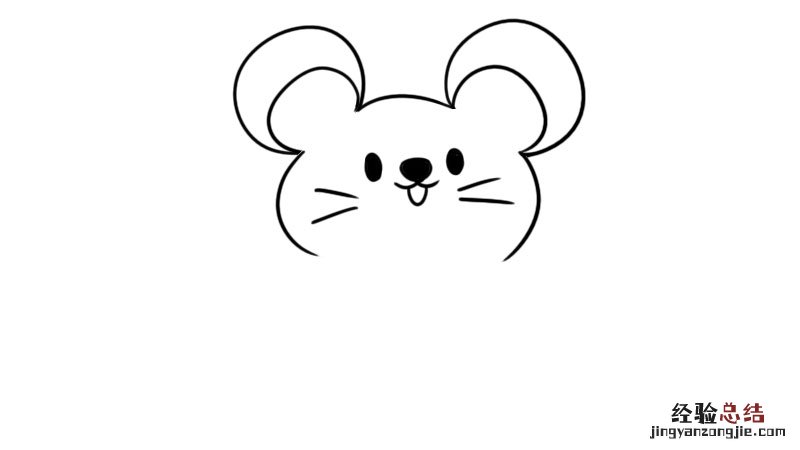 福鼠简笔画 拿福字的老鼠简笔画