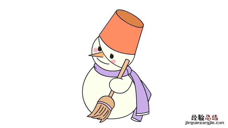 雪人简笔画 雪人简笔画彩色