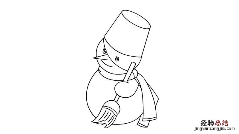 雪人简笔画 雪人简笔画彩色