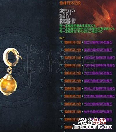 剑灵雪峰首饰怎么获取 剑灵雪峰项链