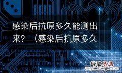 感染后抗原多久能测出来一 感染后抗原多久能测出来？
