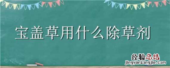 宝盖草用什么除草剂 盖草能灭草剂