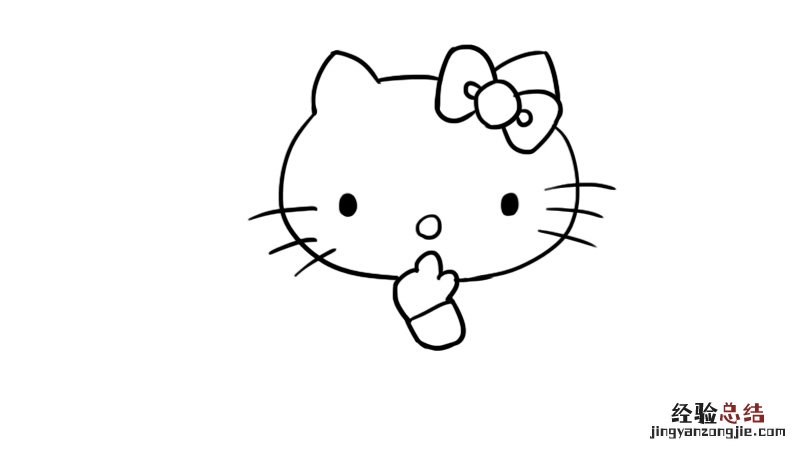 Kt猫简笔画 kt猫简笔画彩色