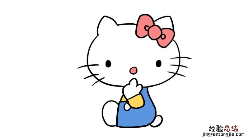 Kt猫简笔画 kt猫简笔画彩色
