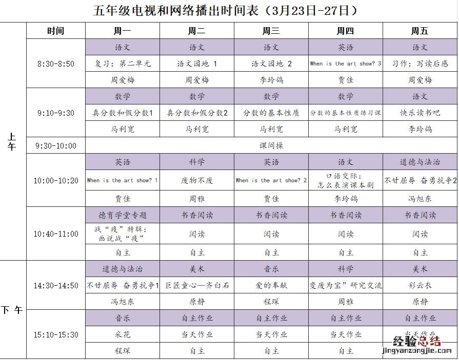 河南省名校课堂 河南名师课堂课堂表第七周