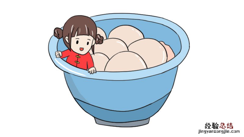 元宵节的小人简笔画 元宵节汤圆小人简笔画