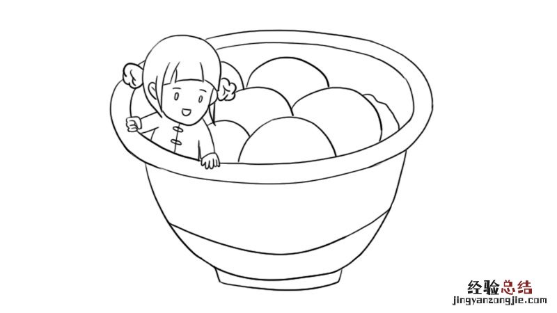 元宵节的小人简笔画 元宵节汤圆小人简笔画