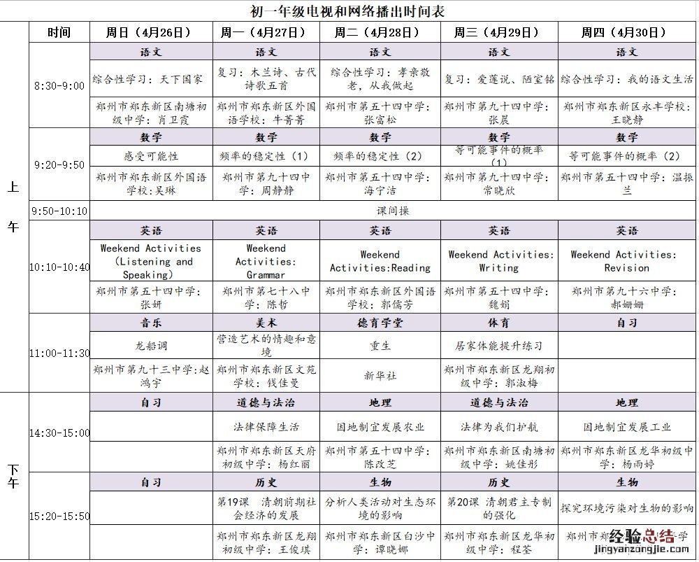 河南电视台名校课堂直播 河南广播电视台名校课堂课程表