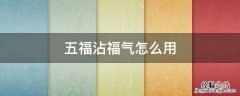 五福沾福气是什么意思 五福沾福气怎么用
