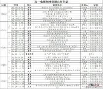 河南高中网课推荐 河南省高中“名校同步课堂”课程表