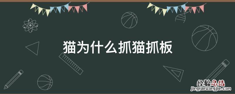 猫为什么抓猫抓板 猫为啥爱抓猫抓板