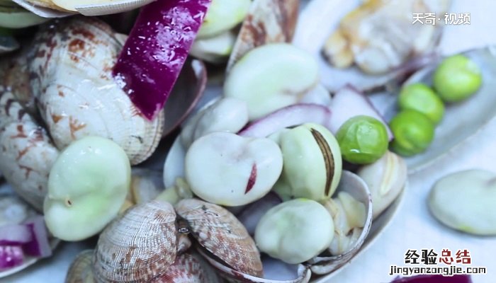 青豆沙拉图片 青豆蛤蜊沙拉怎么做
