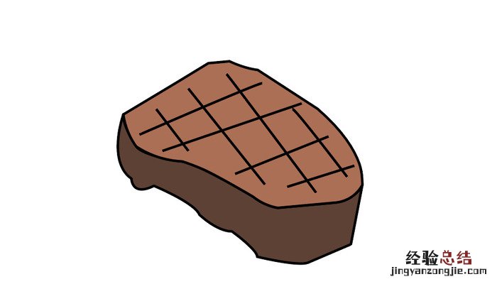牛排简笔画彩色 牛排简笔画