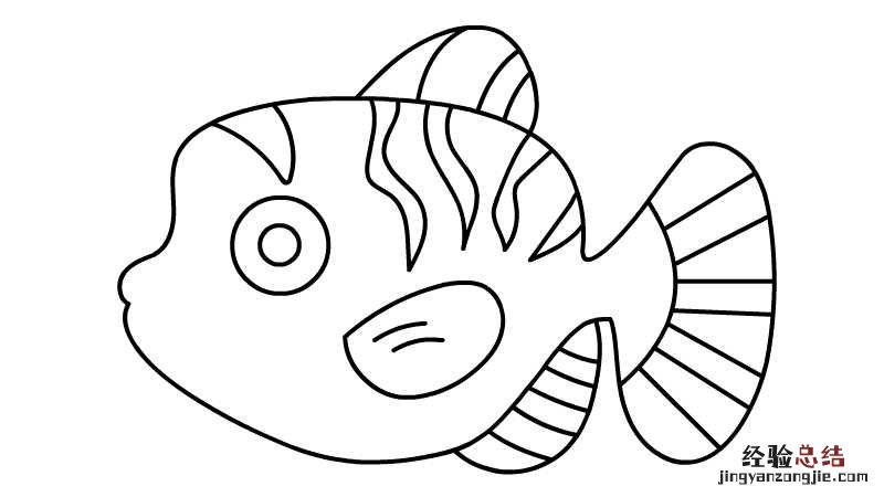 小丑鱼鱼简笔画 小丑鱼简笔画的画法