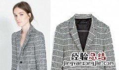 小格子西装怎么搭配图片 女装格子小西服怎么搭配