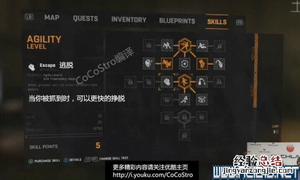 《消逝的光芒》有什么技能 消逝的光芒技能等级