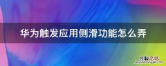 华为触发应用侧滑功能怎么弄 华为侧滑应用怎么关闭