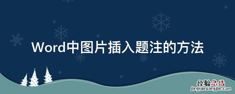 word中图片添加题注 Word中图片插入题注的方法