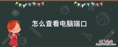 怎么查看电脑端口 怎么查看电脑端口是多少