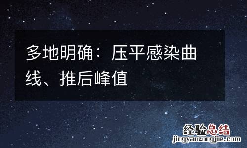 多地明确:压平感染曲线、推后峰值