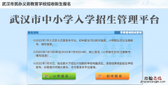 小学+初中报名 武汉市中小学入学招生管理平台怎么注册？